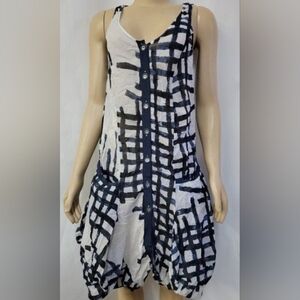 Stylish Black and White Checkered Dress